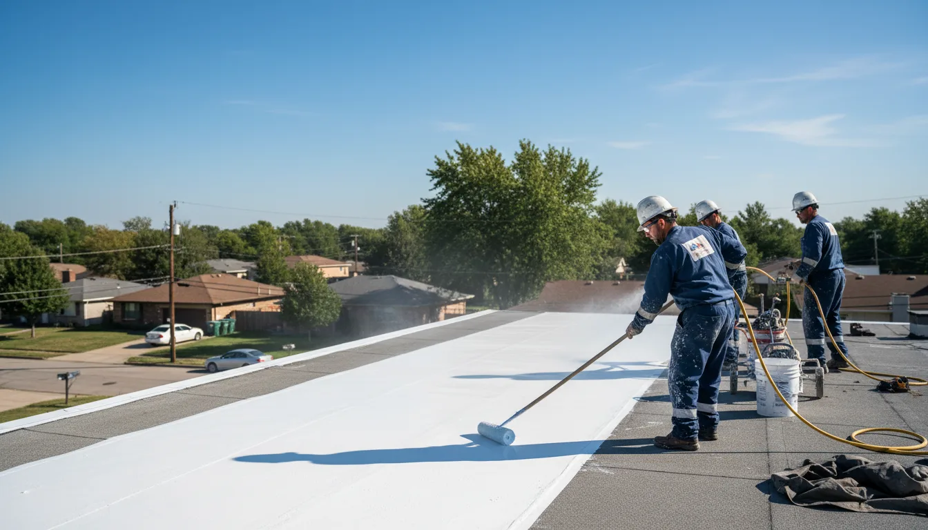 Commercial roof coating in Fisher, AR near me